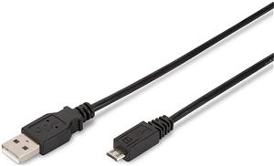 Cable USB-A 2.0 to Micro-USB, 1m, black, Ewent