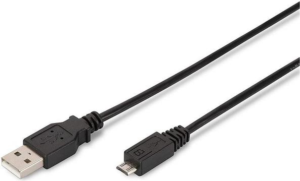 Cable USB-A 2.0 to Micro-USB, 1m, black, Ewent