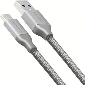 AXAGON BUCM3-AM20G,Kabel USB-C<>USB Type-A,Sivi