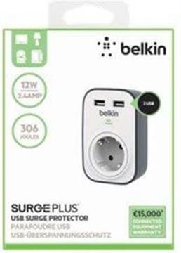 Prenaponska zaštita BELKIN BSV103vf, utičnica, 2x USB