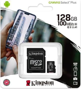 Memorijska kartica KINGSTON Canvas Select Plus Micro SDCS2/128GB, SDXC 128GB, Class 10 UHS-I + adapter