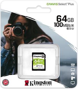 Memorijska kartica KINGSTON Canvas Select Plus SDS2/64GB, SDXC 64GB, Class 10 UHS-I