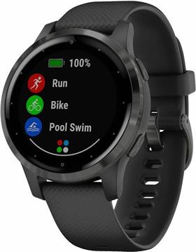 Sportski sat GARMIN Vivoactive 4S, senzor otkucaja, GPS, slate/crni remen