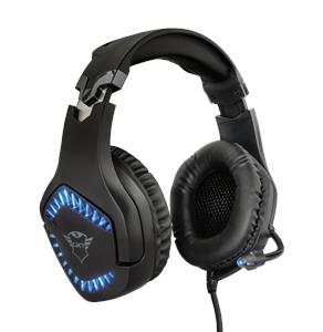 Slušalice TRUST GXT 460 Varzz Illuminated, Gaming, crne
