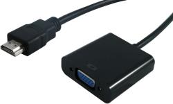 STANDARD adapter-kabel HDMI(M) na VGA(F), 0.15m
