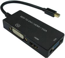 Roline VALUE adapter/kabel mini DisplayPort(M) - VGA/DVI/HDMI(F), v1.2, aktivni, 0.1m