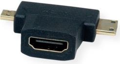 Roline VALUE T-adapter HDMI - mini HDMI/micro HDMI 