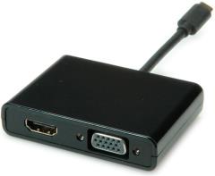 STANDARD adapter USB TIP C - VGA/HDMI (M/F)