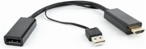 Gembird HDMI to DisplayPort converter, black