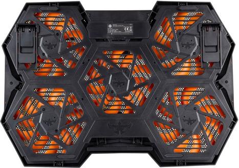 Stand Laptop cooling pad 17.3", 5 fans, 2x USB, Deltaco GAM-072
