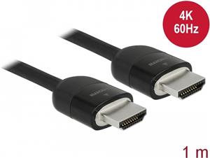 Kabel DELOCK Premium, HDMI-A (M) na HDMI-A (M), 4K, 60 Hz, High Speed, 1m