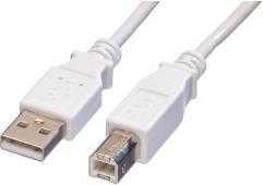 Roline VALUE USB2.0 kabel TIP A-B M/M, 0.8m, bijeli