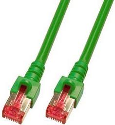 S/FTP prespojni kabel Cat.6 LSZH Cu AWG27, zeleni, 0,5 m