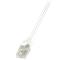 U/UTP prespojni kabel Cat.6 PVC CCA AWG24, bijeli, 0,25 m