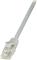 U/UTP prespojni kabel Cat.6 PVC CCA AWG24, sivi, 0,25 m