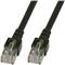 SF/UTP prespojni kabel Cat.5e PVC CCA AWG26, crni, 0,5 m