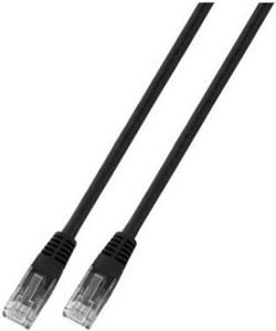 U/UTP prespojni kabel Cat.5e PVC CCA AWG24, crni, 1,0 m