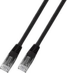 U/UTP prespojni kabel Cat.5e PVC CCA AWG24, crni, 2,0 m