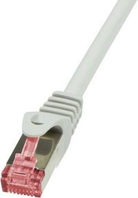 S/FTP prespojni kabel Cat.6 LSZH Cu AWG27, sivi, 30,0 m