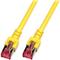 S/FTP prespojni kabel Cat.6 LSZH Cu AWG27, žuti, 0,5 m