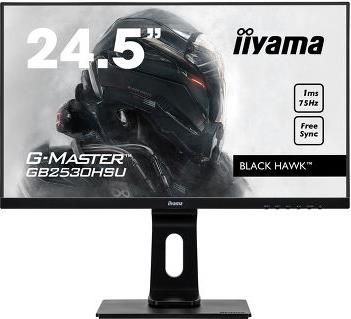 IIYAMA GB2530HSU-B1 Monitor G-Master Black Hawk, 24,5" ETE Gaming, Ultra Slim, FreeSync, 1920x1080@75Hz, 250cd/m2, VGA, DisplayPort, HDMI, 1ms, Speakers, USB-HUB (2x2.0), Black Tuner
