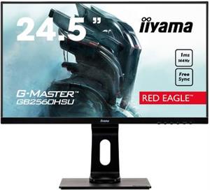 IIYAMA GB2560HSU-B1 Monitor G-Master Red Eagle 24,5" ETE Gaming, Ultra Slim, FreeSync, 1920x1080@144Hz, 400cd/m2, DisplayPort, HDMI, 1ms, Speakers, USB-HUB (2x2.0), Black Tuner, Height adj. Stand