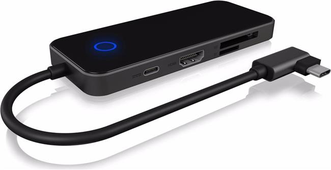 ICY BOX IB-DK4025-CPD USB Type-C™ DockingStation with integrated cable