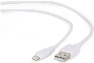 Gembird USB to 8 pin Lightning sync and charging cable, white, 1 m