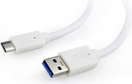 Gembird USB 3.0 AM to Type-C cable (AM CM), 1 m, white