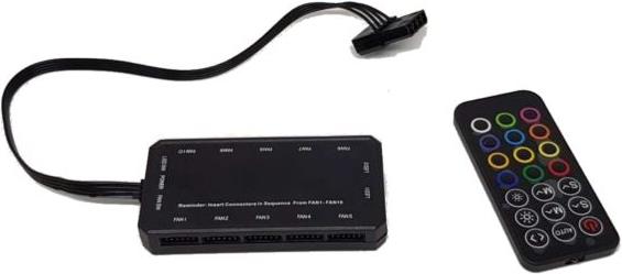 NaviaTec RGB Computer Fan Controller with Remote Control