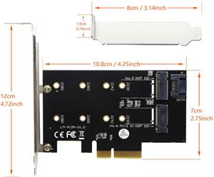 Asonic Dual M.2 Nwme PCIE, LP adapter