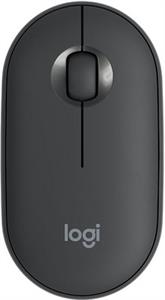 Miš Logitech M350 Pebble, optički, bežični, crni, USB