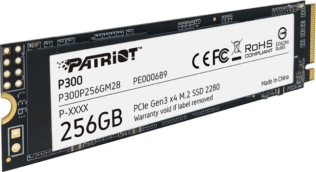 SSD Patriot P300 R1700/W1100, 256GB, M.2 NVMe, P300P256GM28