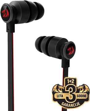 Slušalice REDRAGON Thunder Pro E200, in-ear, mikrofon, crvene