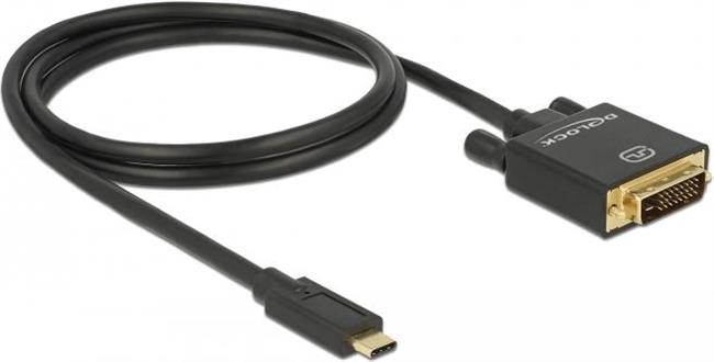 Cable USB Type-C plug> DVI 24 + 1 male (DP Alt Mode) 4K 30 Hz 1 m black 