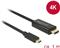 Delock Cable USB Type-C ™ plug> HDMI plug (DP Alt Mode) 4K 30 Hz 1 m black 