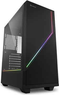 Sharkoon RGB FLOW Midi Tower ATX kućište, prozirna bočna stranica, bez napajanja, crno