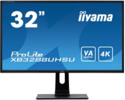 IIYAMA 32" ProLite XB3288UHSU-B1 (31.5") 16:9 UHD 4K (3840×2160) VA LED, Pivot, 3ms, 300cd/m2, FreeSync, HDMI×2/DP/HDCP, USB3.0×2, zvučnici, crni