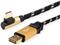 Roline GOLD USB2.0 kabel TIP A (M) - USB-C (M) kutni, 0.8m, 