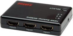Roline 4K HDMI preklopnik, 3-way + daljinski upravljač