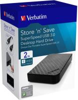 Verbatim 3.5" Store'n Save 2TB HDD, USB3.0, crni