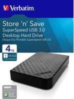 Verbatim 3.5" Store'n Save 4TB HDD, USB3.0, crni