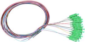 NFO Fiber optic pigtail SC APC, SM, G.657A1, 12 colors, 1m