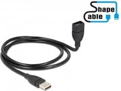 Kabel USB 2.0 PRODUŽNI 1m AM-AŽ oblikovni Delock 83500