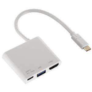 Hama 00135728 cable interface/gender adapter USB 3.1-C HDMI/USB 3.1-C/USB 3.1-A White
