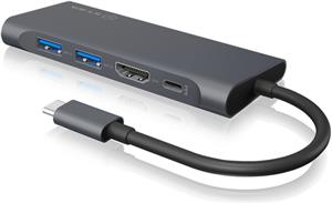 Raidsonic IB-DK4022-CPD Dockingstation USB Type-C auf HDMI+2x USB Type-A+USB Type-C only for PD 2.0