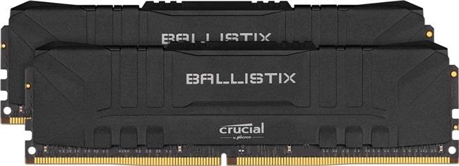 Memorija Crucial Ballistix Black DDR4 16GB Kit (2x8) PC4-25600 3200MT/s CL16 1.35V, BL2K8G32C16U4B