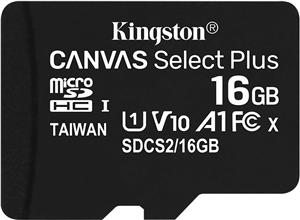 Memorijska kartica Kingston 16GB micSDHC Canvas Select Plus 100R A1 C10 Single Pack w/o ADP, SDCS2/16GBSP