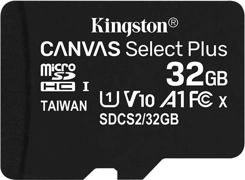 Memorijska kartica Kingston 32GB micSDHC Canvas Select Plus 100R A1 C10 Single Pack w/o ADP, SDCS2/32GBSP