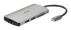 D-Link DUB-M810 8-in-1 USB-C Hub sa HDMI/Ethernet/Card Reader/Power Delivery